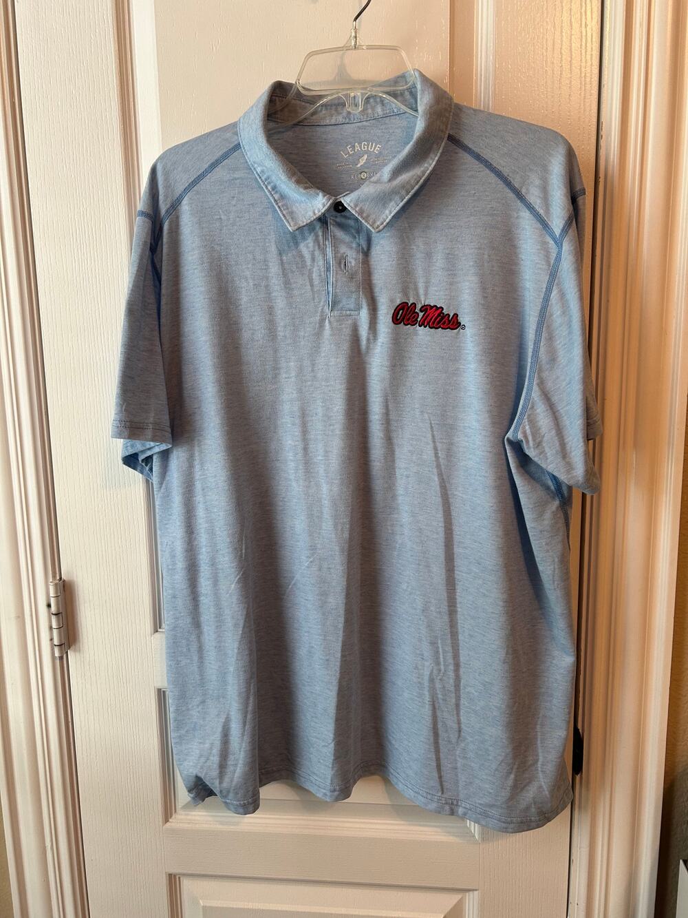 Ole Miss Light Blue Polo Size XL